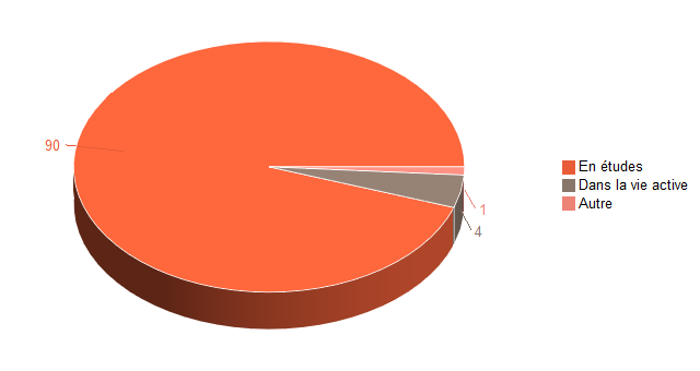 Pie chart of V1SituationAgrR