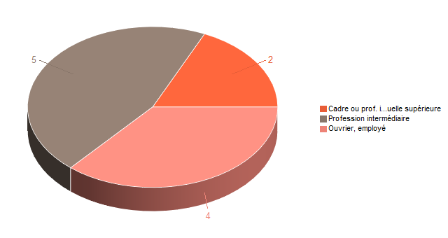 Pie chart of V2CS