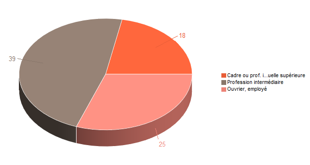 Pie chart of V2CS