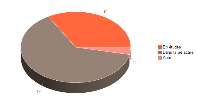 Pie chart of V1SituationAgrR