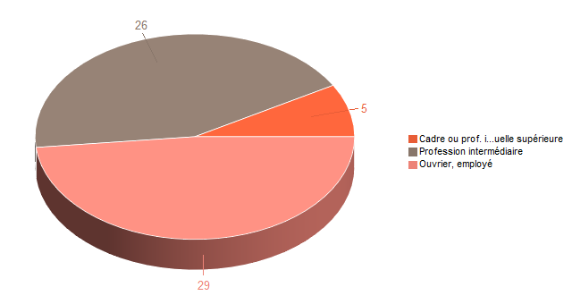 Pie chart of V2CS